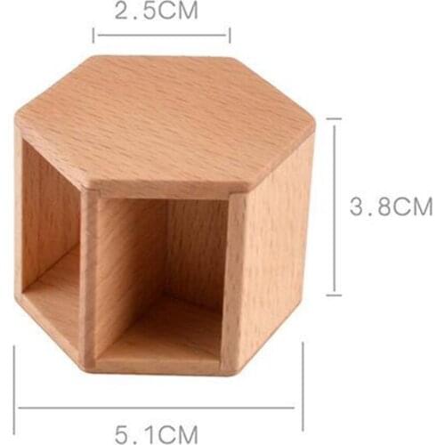 Miniature Furniture Walnut Wood Mini End Table Toy for 1:12, 1:6 Dollhouse