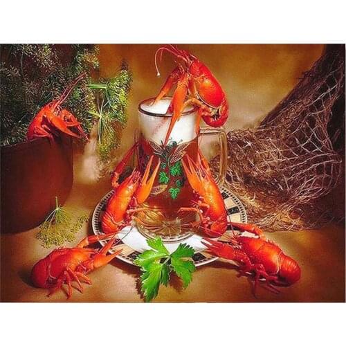 Fruit DIY Cross Stitch Embroidery 11CT Kits Needlework Craft Set Printed Canvas Cotton Thread Home Decoration Sale