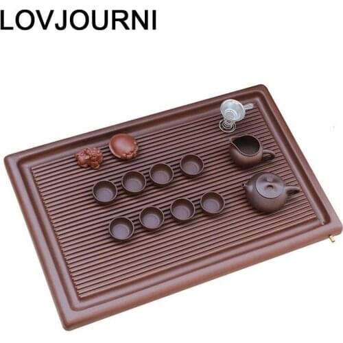 Table Container High Juego De Te Chino Puer Serviertablett Teaware Sunum Tepsi Kung Fu Gongfu Serving Holder Tea Tray