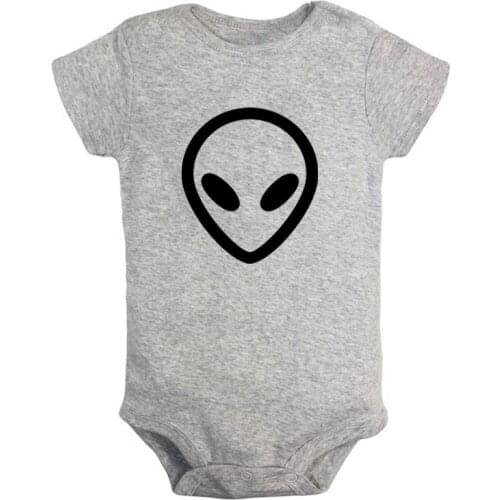 UFO Alien FACE alien drinking wall art sticker Design Newborn Baby Boys Girls Outfits Jumpsuit Print Infant Bodysuit Clothes