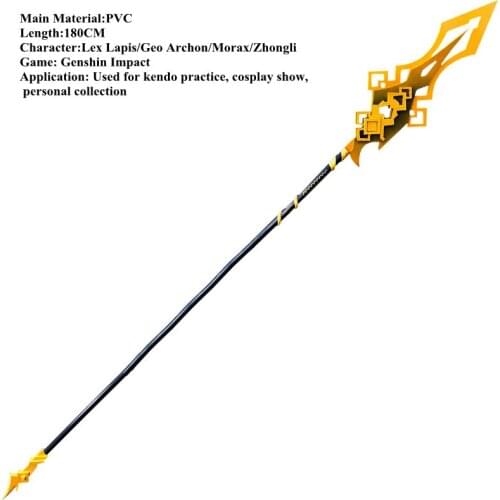 New Game Genshin Impact Zhong Li Cosplay Prop 180CM PVC Spear Weapon Halloween Carnival Cosplay Party Props Accessories