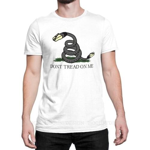 Don't Tread On Me USA New Arrival T-Shirt Net Neutrality Design Crewneck Cotton O NECK Short Sleeved Adult Shirt