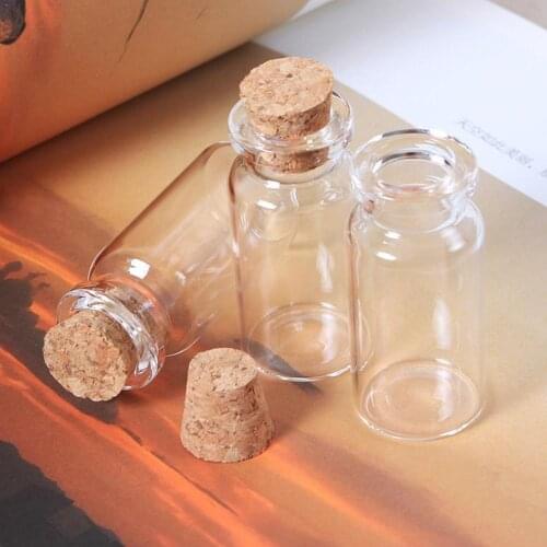 New Small Bottle Glass Jars 1PC Decoration DIY Containers Message Mason Cheap Hot Vials Mini Sale Ornaments Cork Jar Stoppe Z0U4