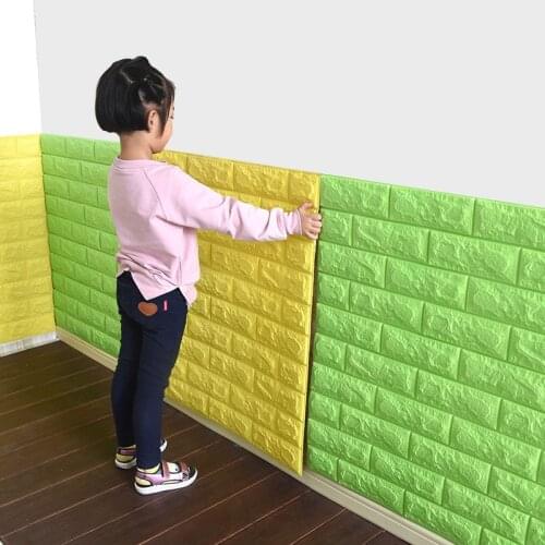 Foam Waterproof and Moisture-proof Wallpaper Self-adhesive Decoration Bedroom Living Room TV Background Wall Sticker