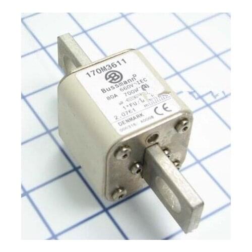 Fuses: 170M3608 40A 690V / 170M3609 50A / 170M3610 63A / 170M3611 80A 690V (1*FU/78) aR