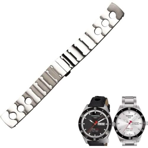 WENTULA Watchband for T044.430 Stainless Steel Solid Band