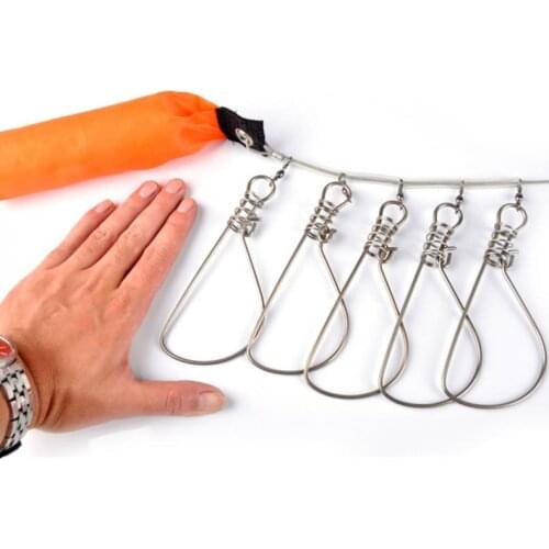 5M High Quality Stainless Steel Fishing Ropes Fish Lock Buckle String Lures Equipment Penetrate Fish Tools Accessories