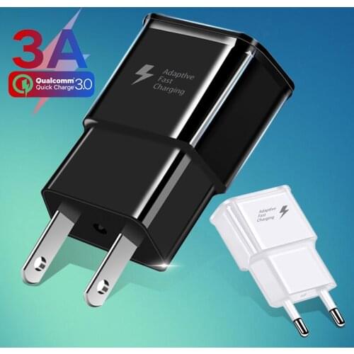 3A USB Wall Charger Quick Charge 3.0 Mobile Phone Charge Adapters QC3.0 Fast Charging For iPhone 12 Pro Max Xiaomi 11 EU US Plug
