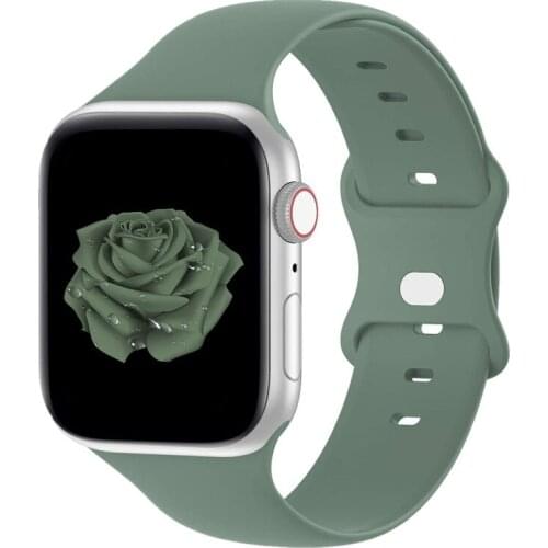 Silicone Sport Strap For Apple Watch SE Band Series 6 44mm 40mm iWatch 5 4 Watchbands For Applewatch 3 42mm 38mm Bracelet