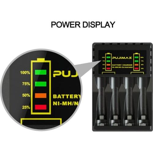 Electric Battery Charger 4 Slots Intelligent LED Indicator USB Charger Home For AA/AAA Ni-MH/Ni-Cd Battery Charger