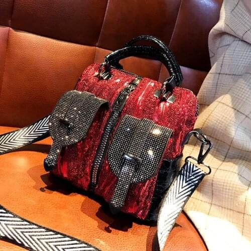Womens Bag Shoulder 2021 Luxury Sequines Purses and Handbags Tote Dual-use Sac A Main Crossbody Fashion Bolso