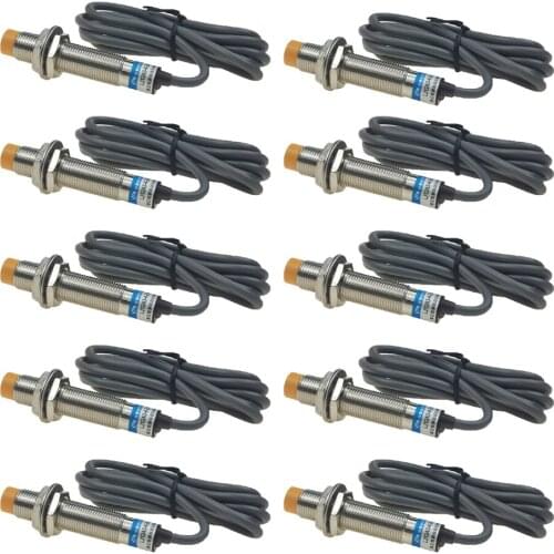 10 PCS LJ12A3-4-Z/BX/BY/AX/AY/EX/DX/EZ/DZ Sensors, inductive12mm proximity switch three-wire NPN 24V normally open aluminium