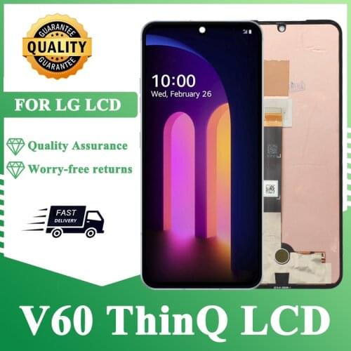 100% Original 6.8'' LCD For LG V60 LCD Display Touch Screen Digitizer Assembly For LG V60 ThinQ LCD Replacement Parts