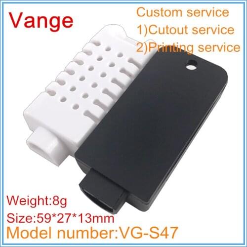 2pcs/lot small mould injection box 59*27*13mm ABS plastic material project box enclosure for smoke detector PCB