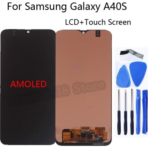 AMOLED For Samsung Galaxy A40s A407 A3050 A3058 LCD Display Touch Screen Digitizer Glass Assembly For Samsung A40S Repair Parts