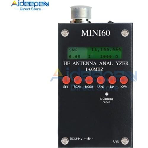 Mini60 Sark100 1-60MHz HF ANT SWR Antenna Analyzer Meter Tester With Android APP PC For Ham Radio Hobbists