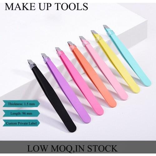 Private Label Eyebrow Tweezers Professional Eye Lashes Extension Tweezer Eyebrow Tongs Scissors Hair Removal Makeup Tools