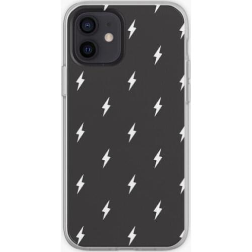 Lightning Bolt Pattern Black And White Phone Case for iPhone 5 5S SE 11 12 13 Pro Max Mini X XS XR Max 6 6S 7 8 Plus Fashion