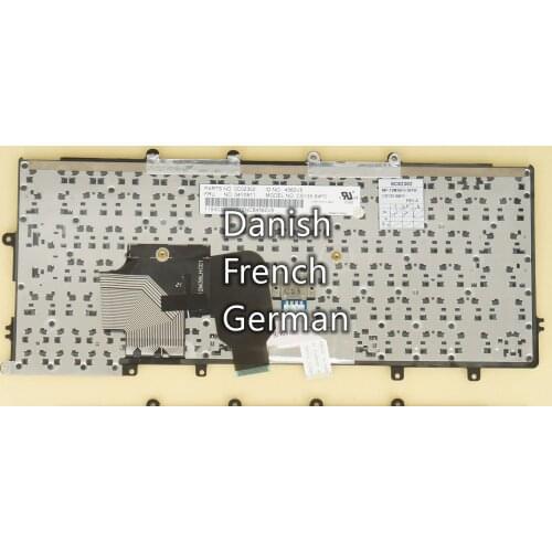 Danish French German Keyboard for Thinkpad X230S X240 X240S X250 X260 X270 A275, 04Y0947 04Y0909 04Y0949 04Y0911 04Y0950 04Y0912
