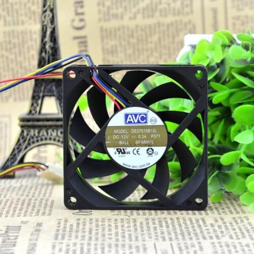 FOR AVC 7015 Ball PWM 4-pin Fan CPU Fan 7CM AMD Intelligent Speed Regulation DE07015B12L