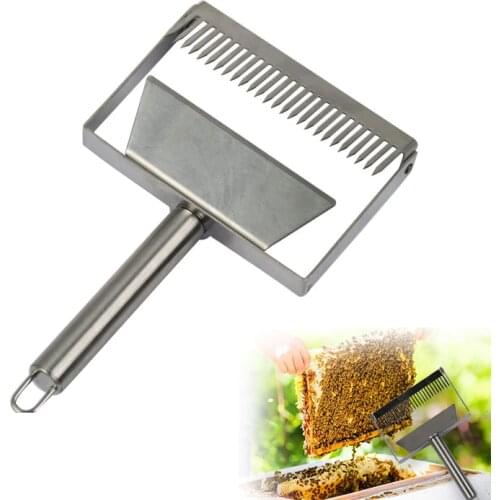 Beekeeping Tools Honey Scraper Fork Stainless Steel Uncapping Fork Honeycomb Honey Knife For Beekeeper Beehive Bees Tool