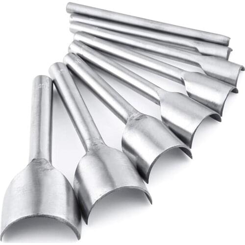 10Pcs Leather Tools 5-50MM Half-Round Leather Cutter Punch DIY Handmade Leather Craft Tools For Crafting Strap Belt Wallet Bag