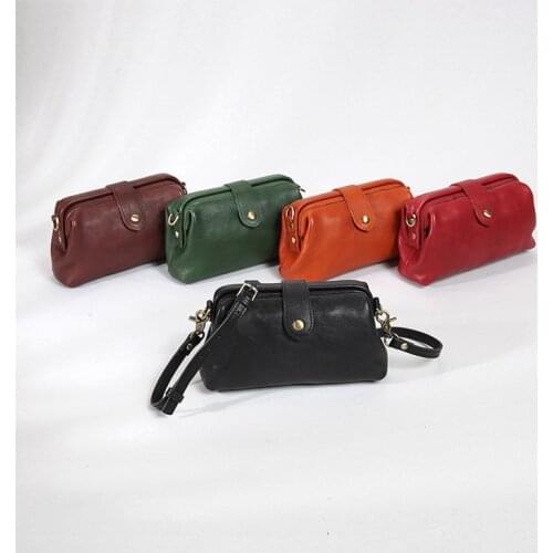 Genuine Leather Soft Leather Cowhide Joker Parcel Hand Wallet Retro Womens Wallets Handmade Cowhide Purse Card Holder