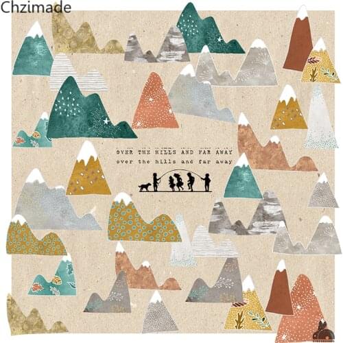 Lychee Life 30Pcs/lot Cartoon Mountain Vellum Paper Sticker For Diy Scrapbooking Happy Planner Journaling Project