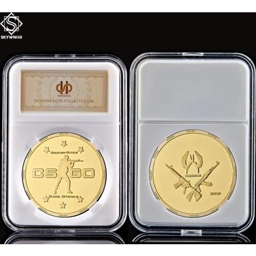 World Game CS GO Counter Strike Design Gold Souvenir Token Coin Value Gift