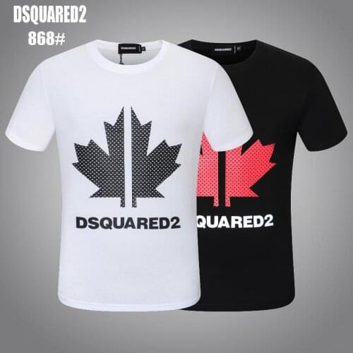 Men and women O-neck short-sleeved T-shirt locomotive letter printing cotton casual T-shirt Dsquared2 summer new style 868