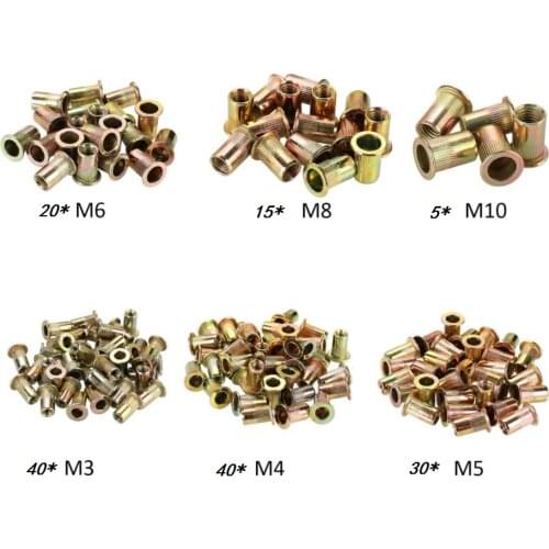 Riveting Tool Kit Rivet Nuts Thread Setting Tool Nutsert M3 M4 M5 M6 M8 M10 Rivet Tool Toolless Quick-Change Head