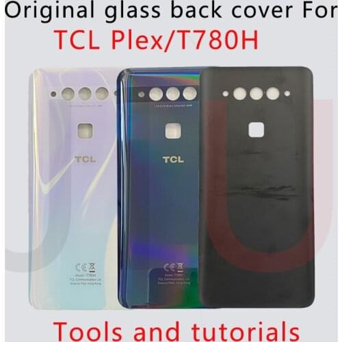 Original 3D Glass For TCL Plex T780H TCL 10 5G T790Y TCL 10L T770H Battery Rear Back Cover Door housing Replacement Hard