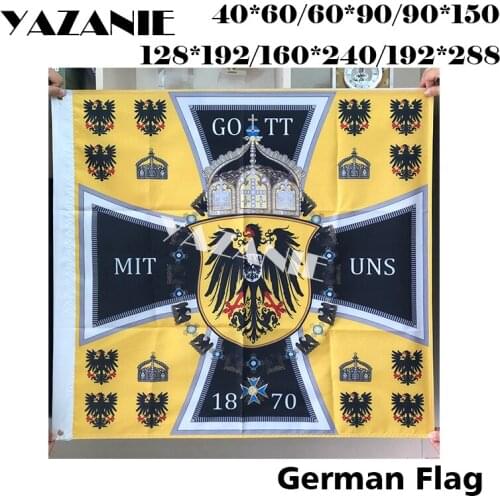 YAZANIE German Emperors Standard Flags Germany Imperial Standard with the Prussian Motto Gott mit uns Flags and Banners