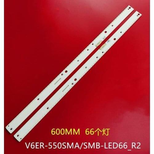 2PCS LED backlight strip for Samsung UE55KU6670 UN55MU7000 UE55MU6400 UE55KU6500 BN96-39595A 39596A BN96-39601A 39602A