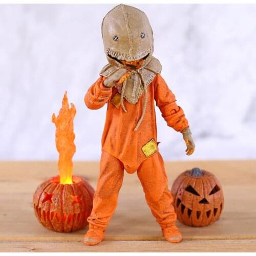 Movie Figure Cloth Ver. Halloween Pumpkin Sam Movie Trick 'R Treat Action Figure PVC Collectible Model Toy