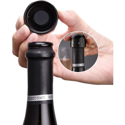 Vacuum Wine Champagne Stopper Reusable Wine Bottle Corks Stoppers with Lock and Unlock Sign Silicone Sealed Pump Bar Tools