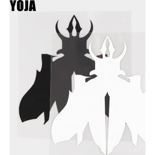 YOJA 14.5×15.5CM Vinyl Decal Cartoon Handsome Beetle Pattern Animals Car Stickers Black/Silver 19C-0487