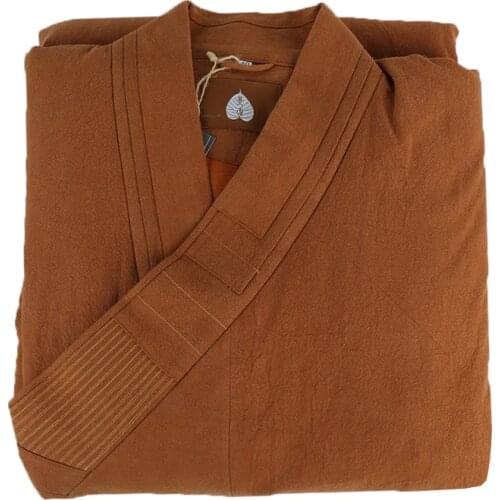 Winter Buddhist Monk Robes Zen Meditation Silk Cotton Ninen Fabric Monk Costume Monge Roupa Traje Shaolin Mediteren Meditasyon