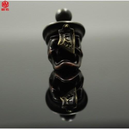 1PC EDC Paracord Beads Q Version Zombie Retro Brass Copper Oxide Umbrella Rope Cord Lanyard Pendants Knife Beads