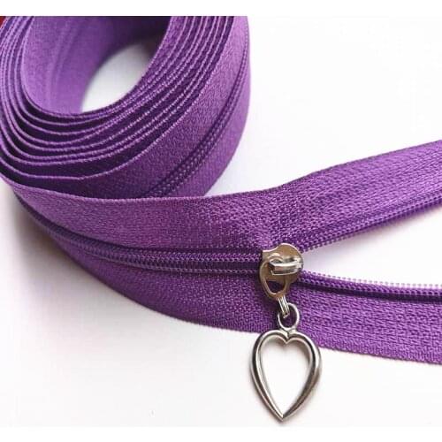 10 Meters 3# Nylon Zipper Double-End Zipper Can Be Cut At Will, Used For Handbag Pillow Cushion Zipper (With 10PCS Zipper Puller