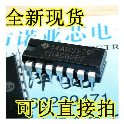 10pcs/lot New CD4069 CD4069BE CD4069UBE Six Africa Gate Inverter DIP-14