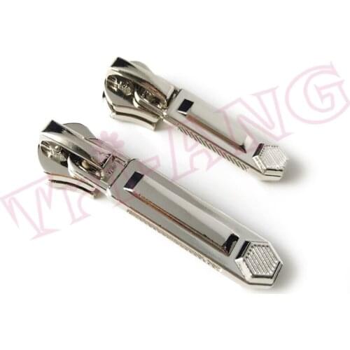 20pcs/lot, Quality Silver White Color 5# Metal Zipper Sliders with Small & Big Pulls Available