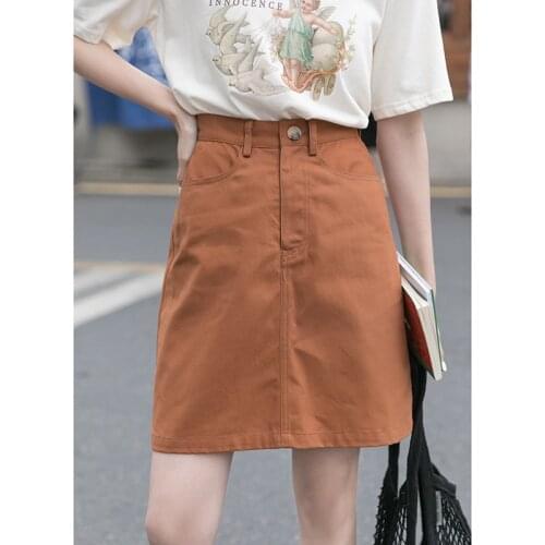 2021 High Waist Women Skirts Summer Casaul Streetwear Korean Style Woman Skirts Female Dress Womens Clothing Jupe Femme WPY3783