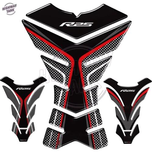 3D Motorcycle Tank Pad Protector Decal Stickers Case for Yamaha R25 YZF-R25 Tankpad
