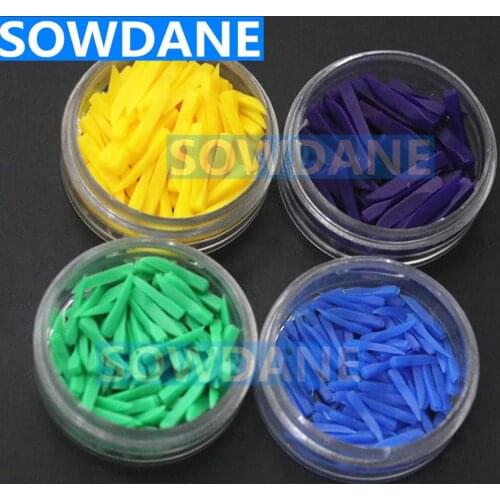 400 Pcs Disposable Medical Material Dental Plastic Wedge green/blue/purple/yellow Dentist Teeth Products New Filling Wedges