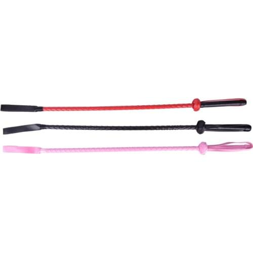 60CM Black Faux Leather Flogger SM Horse Whip Flogger Riding Crop Sex Toy Fetish Sex Products