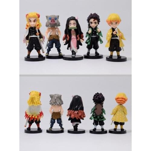 Anime Demon Slayer: Blade Q Version 5 Tanjirou Nezuko Agatsuma Zenitsu Kyoujurou Inosuke Box Egg Figure anime figures