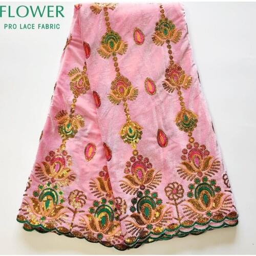 Pink Color Velvet Lace Fabrics With Sequins For Winter Prom Dresses Lace Material Sequined Embroidered Velvet Wedding Fabrics