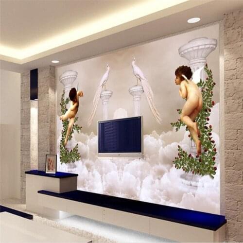 Beibehang wall paper 3d mural decor photo backdrop Angel Art photography large restaurant mural Europe wall painting murals