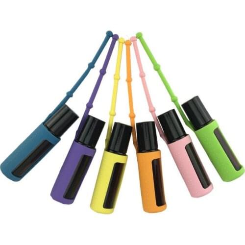 Essential Oil Bottle Case Cover Storage Box Protector Silicone Protective Carrying Holder Color Random Delievery SN1427